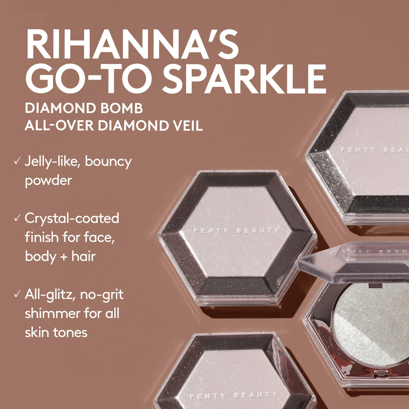 Fenty Beauty Mini Diamond Bomb Tono Del Maquillaje How Many Carats